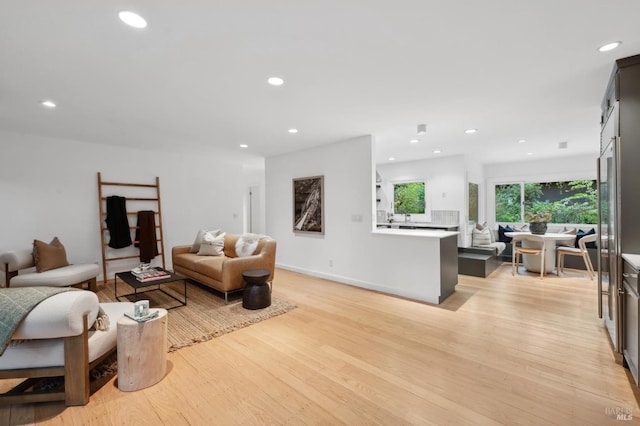 15 Glen Dr, Mill Valley, CA 94941 - living area featuring light wood-style flooring and recessed lighting