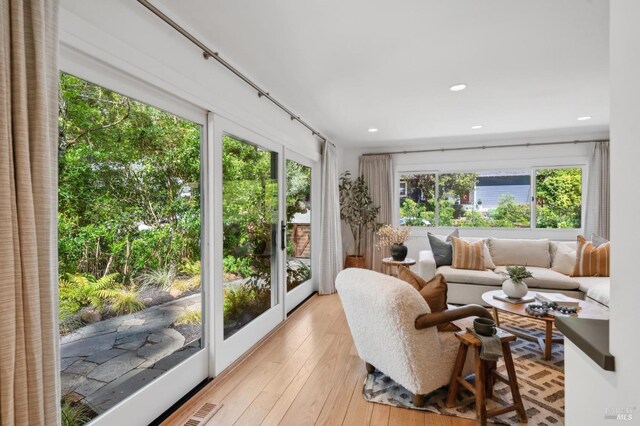 15 Glen Dr, Mill Valley, CA 94941 - sunroom featuring visible vents and a wealth of natural light
