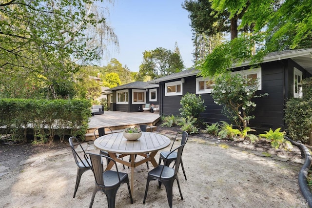 15 Glen Dr, Mill Valley, CA 94941 - view of patio / terrace with outdoor dining area and a wooden deck