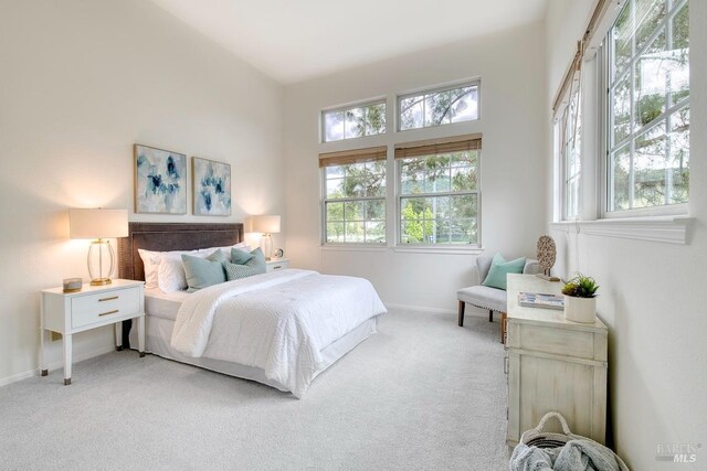 carpeted bedroom with baseboards