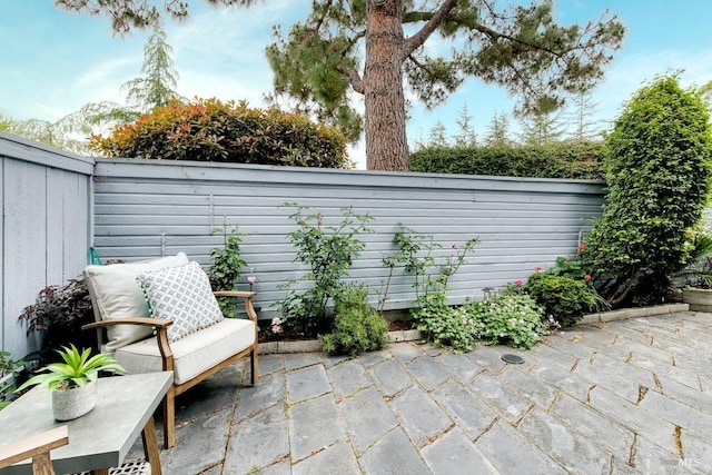 view of patio / terrace featuring a fenced backyard