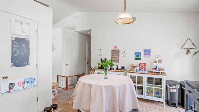 1864 Quail Meadows Cir, Vacaville, CA 95687 - dining room with tile patterned floors and lofted ceiling
