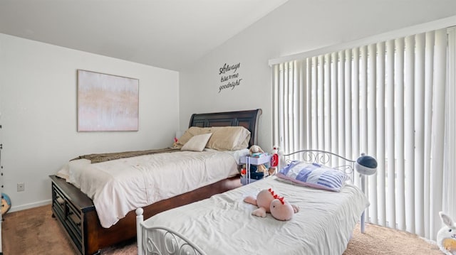 1864 Quail Meadows Cir, Vacaville, CA 95687 - bedroom featuring carpet floors, baseboards, and vaulted ceiling