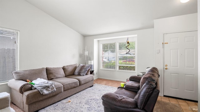 1864 Quail Meadows Cir, Vacaville, CA 95687 - living room with light tile patterned flooring and lofted ceiling