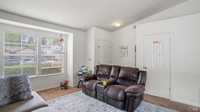 1864 Quail Meadows Cir, Vacaville, CA 95687 - carpeted living room featuring baseboards and lofted ceiling