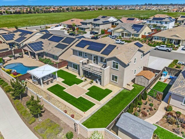 1012 Capitola Ct, Vacaville, CA 95687 - aerial view of residential area featuring a pool
