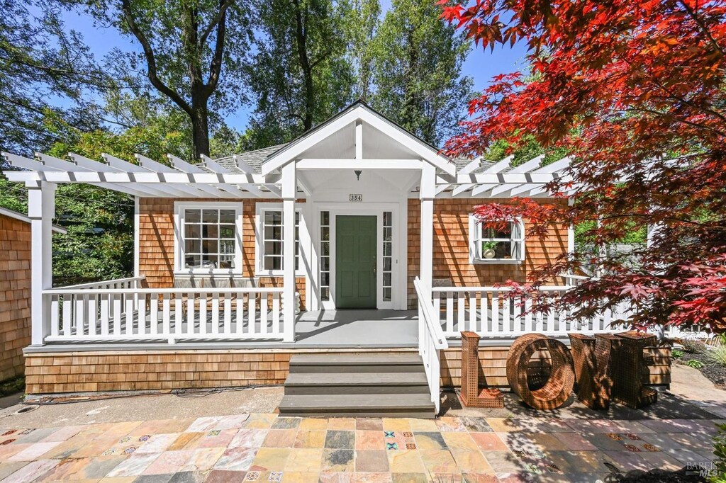 354 Forrest Ave, Fairfax, CA 94930 - bungalow-style home featuring a pergola and covered porch