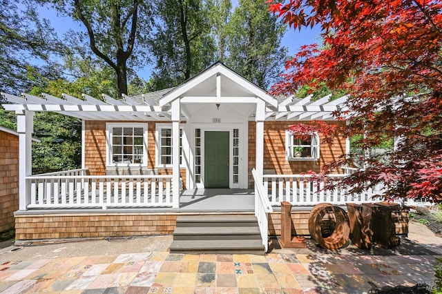 354 Forrest Ave, Fairfax, CA 94930 - view of front of property featuring a pergola and a porch