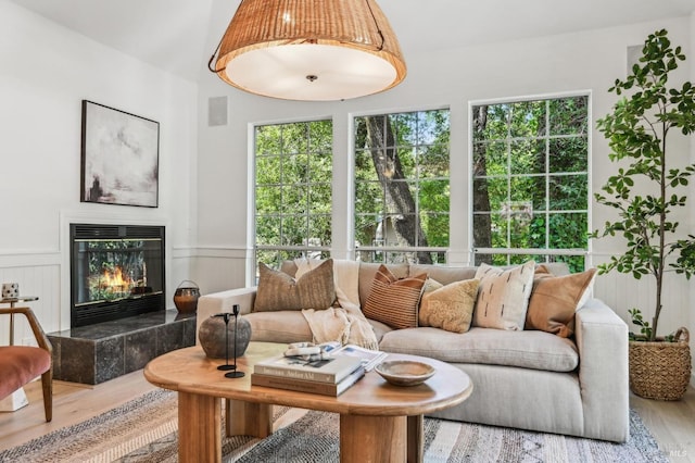 354 Forrest Ave, Fairfax, CA 94930 - living area with wood finished floors, healthy amount of natural light, and a fireplace