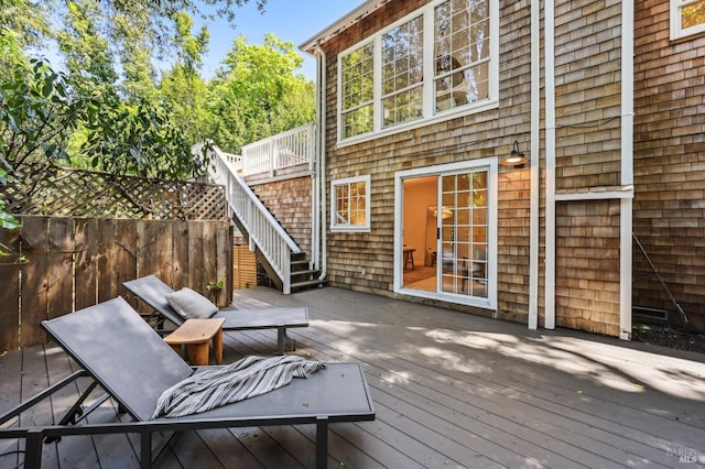 354 Forrest Ave, Fairfax, CA 94930 - wooden terrace with stairs