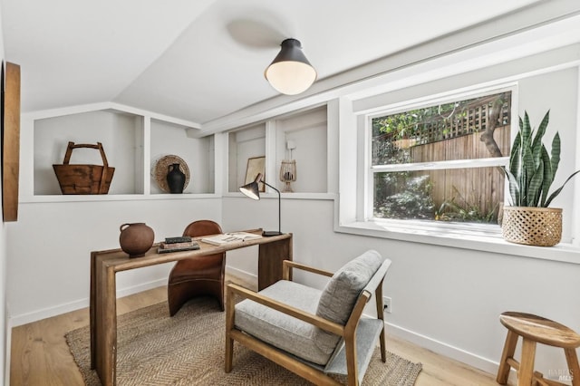 354 Forrest Ave, Fairfax, CA 94930 - office area with wood finished floors and lofted ceiling