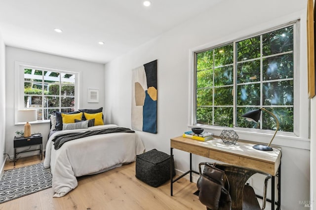 354 Forrest Ave, Fairfax, CA 94930 - bedroom featuring wood finished floors, recessed lighting, and a desk