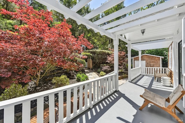 354 Forrest Ave, Fairfax, CA 94930 - covered porch featuring a pergola