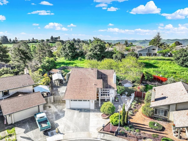 410 Duvall Ct, Benicia, CA 94510 - drone / aerial view featuring a residential view