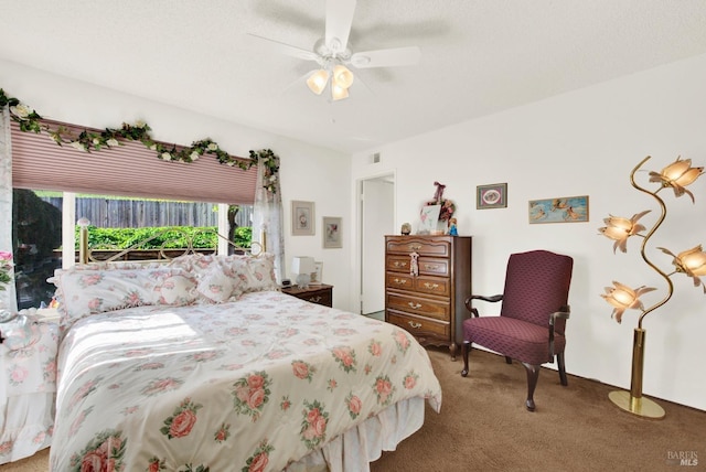 410 Duvall Ct, Benicia, CA 94510 - carpeted bedroom featuring a ceiling fan