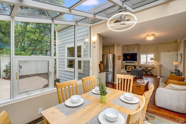 1206 Cayetano Dr, Napa, CA 94559 - sunroom / solarium featuring a skylight