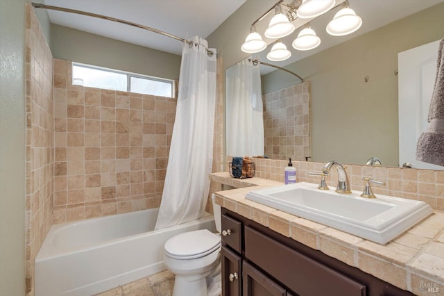 1206 Cayetano Dr, Napa, CA 94559 - full bath with decorative backsplash, shower / bath combination with curtain, vanity, and toilet
