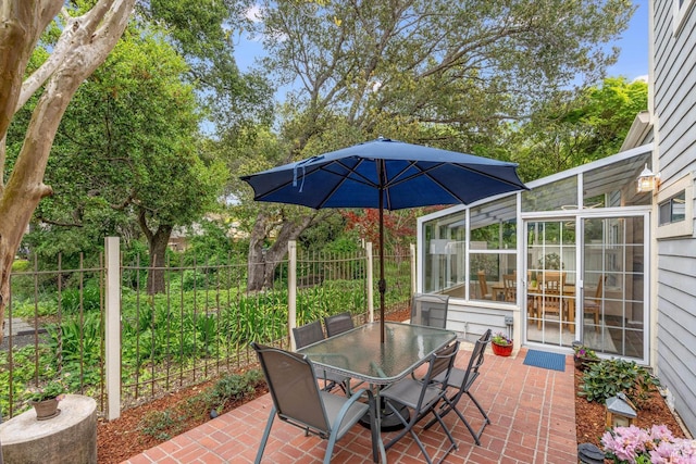 1206 Cayetano Dr, Napa, CA 94559 - view of patio featuring outdoor dining space and fence