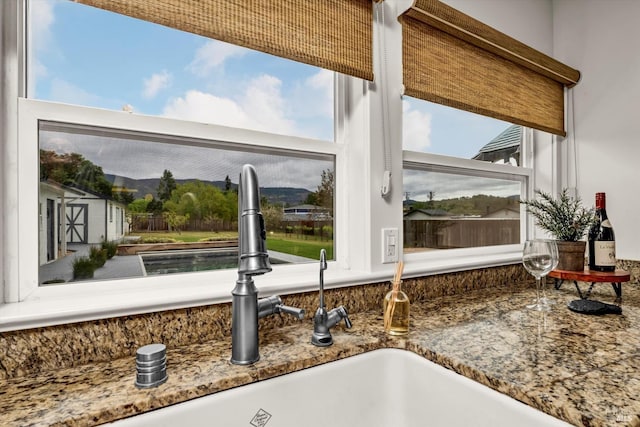 interior details with stone counters