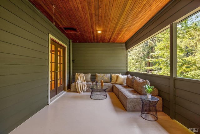 12 Jones Way, Larkspur, CA 94939 - exterior space with french doors and an outdoor living space