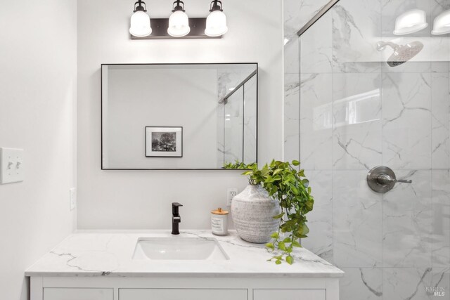 12 Jones Way, Larkspur, CA 94939 - full bath featuring vanity and a marble finish shower