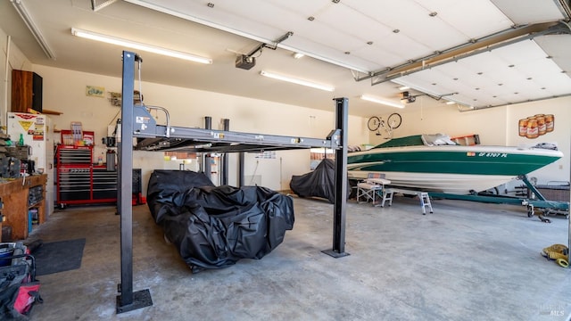 garage featuring a garage door opener