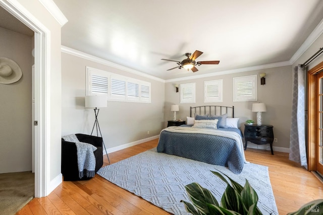 1036 Summit Ave, Napa, CA 94559 - bedroom with light wood finished floors, multiple windows, ornamental molding, and baseboards