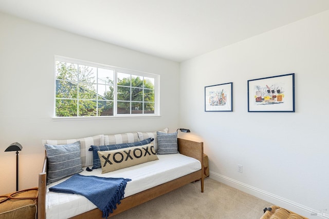 sitting room with baseboards and carpet