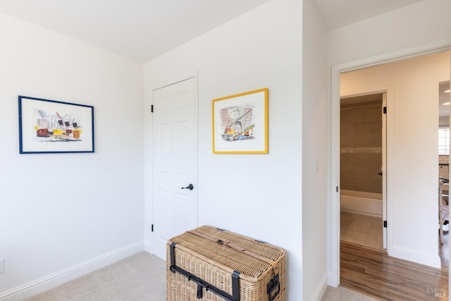 hallway with baseboards