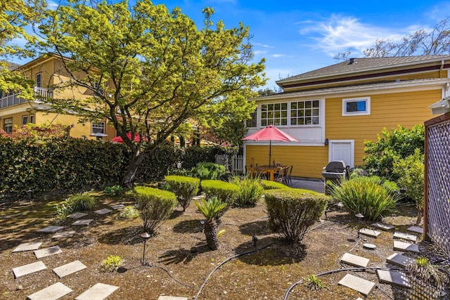 view of yard featuring a patio area