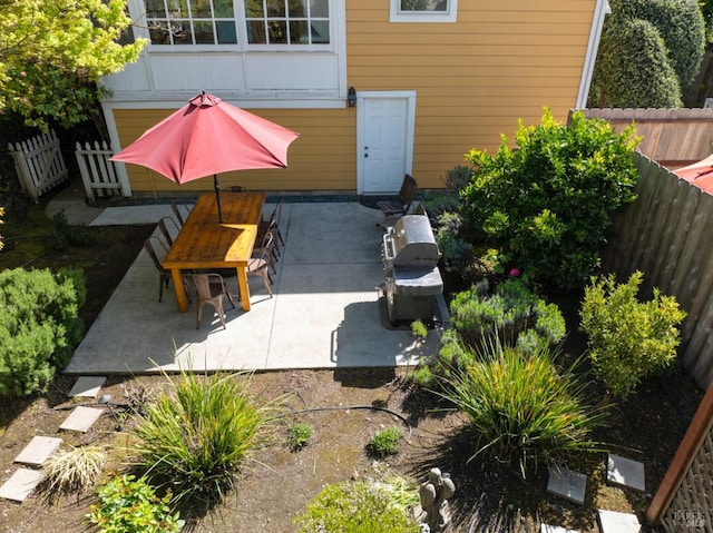 view of patio / terrace featuring a fenced backyard