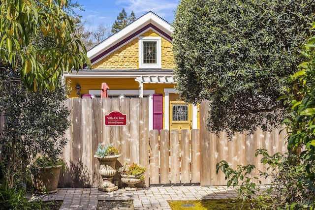 exterior space with fence