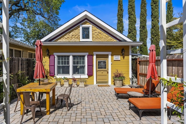 exterior space featuring fence