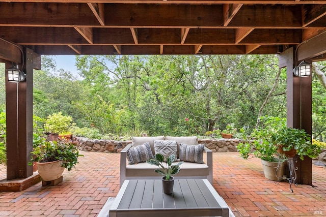 view of patio with outdoor lounge area