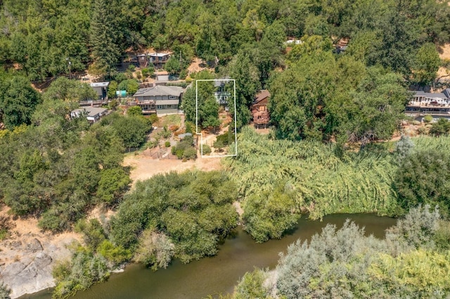 2410 S Fitch Mountain Rd, Healdsburg, CA 95448 - bird's eye view featuring a wooded view and a water view