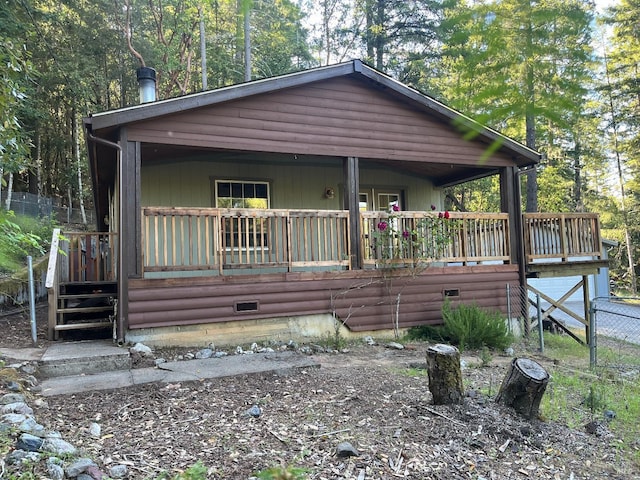 2032 Goose Rd, Willits, CA 95490 - rustic home featuring crawl space and covered porch
