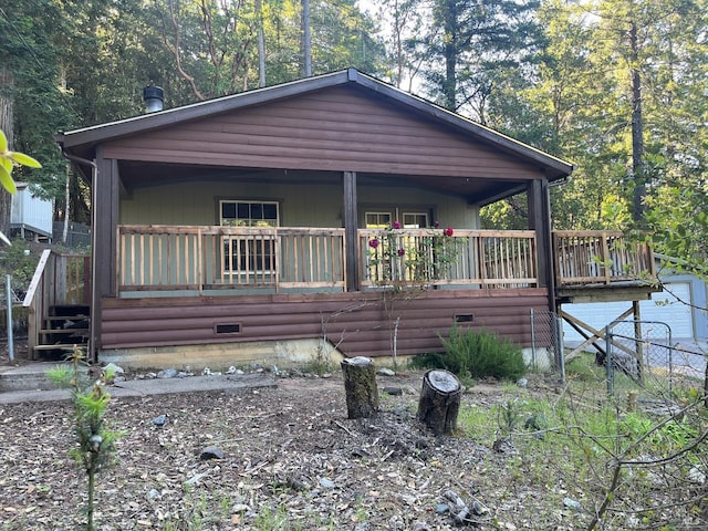 2032 Goose Rd, Willits, CA 95490 - view of front facade with crawl space