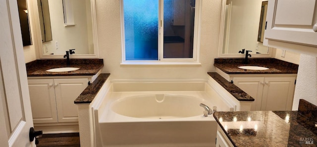 2032 Goose Rd, Willits, CA 95490 - bathroom featuring two vanities and a garden tub