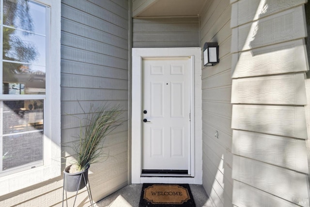 view of doorway to property