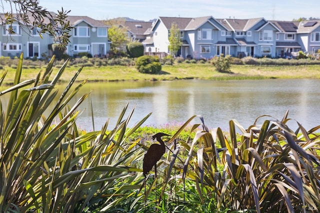 property view of water with a residential view