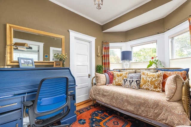 55 Sunshine Ave, Sausalito, CA 94965 - bedroom featuring ornamental molding and wood finished floors