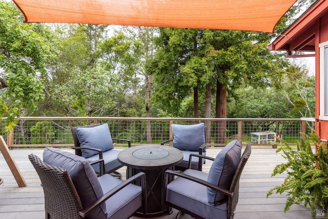 1009 Tilton Rd, Sebastopol, CA 95472 - wooden deck featuring an outdoor hangout area
