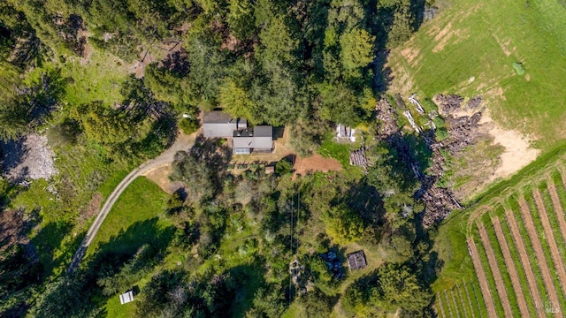 drone / aerial view featuring a rural view