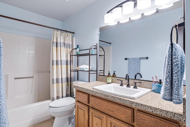 7350 Rasmussen Way, Rohnert Park, CA 94928 - bathroom with tile patterned floors, vanity, shower / tub combo with curtain, toilet, and visible vents