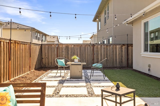 view of patio / terrace with a fenced backyard