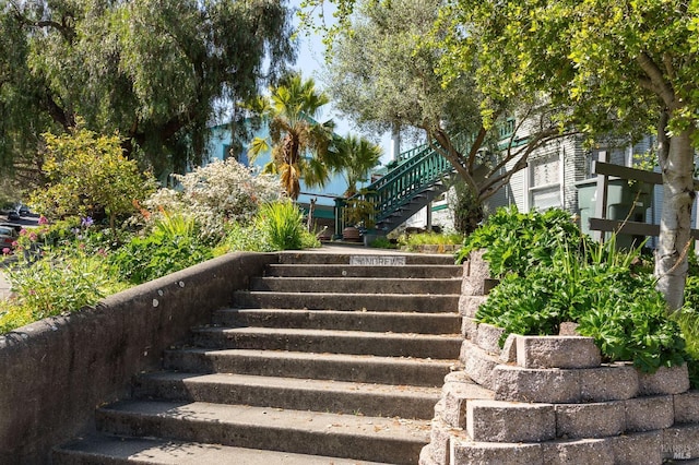 view of stairs