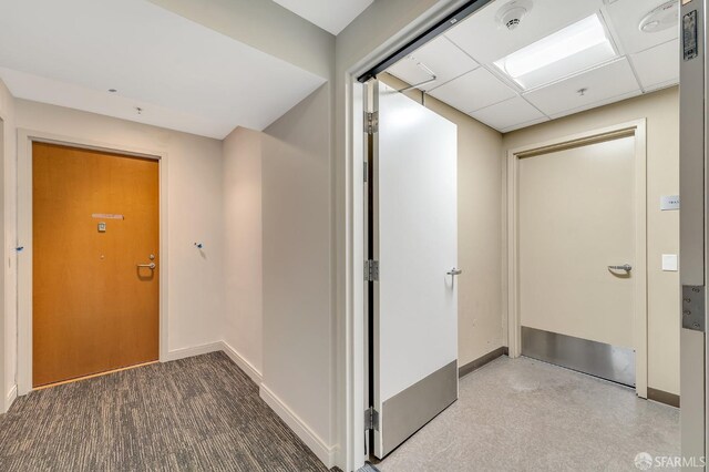 hallway with baseboards