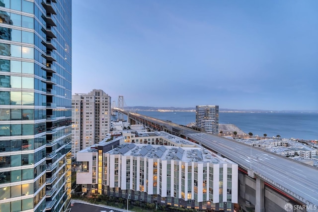 water view featuring nearby urban area
