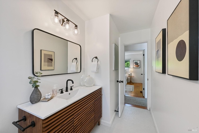 15 Manor View Dr, Fairfax, CA 94930 - bathroom with vanity and tile patterned floors
