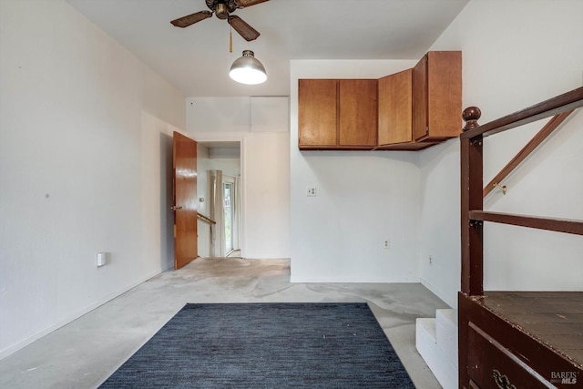 interior space with concrete floors